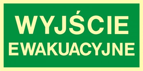 Znak ewakuacyjny Wyjście ewakuacyjne